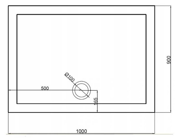BPS-koupelny Obdĺžnikový sprchový kút KZ13A BL 100x90 čierny/transparent + vanička ST04A biela