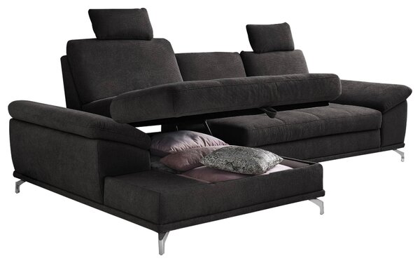 ROHOVÁ SEDAČKA, textil, čierna Sit & More - Sedačky, Online Only
