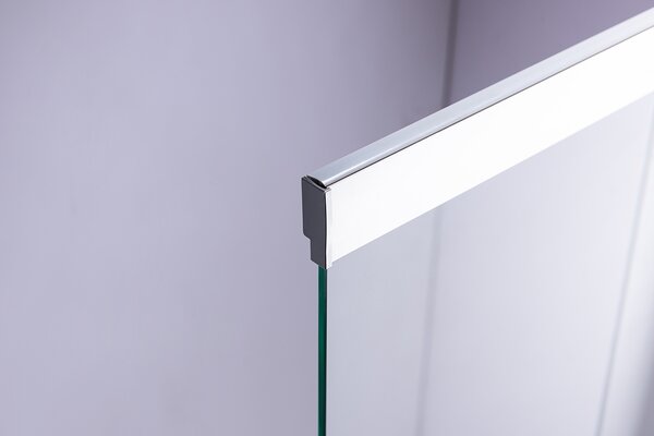 BPS-koupelny Dvojdielna vaňová zástena PR07 CH 85x150 chróm/transparent