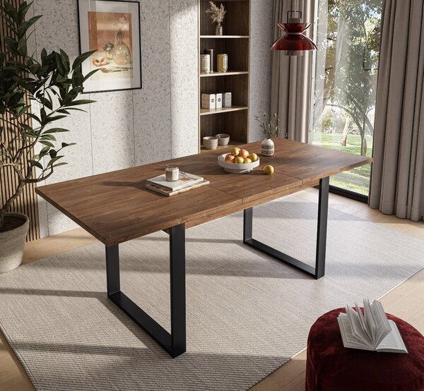 JEDÁLENSKÝ ROZKLADACÍ STÔL PLUTO DUB STIRLING + ČIERNY 150 - 198 cm