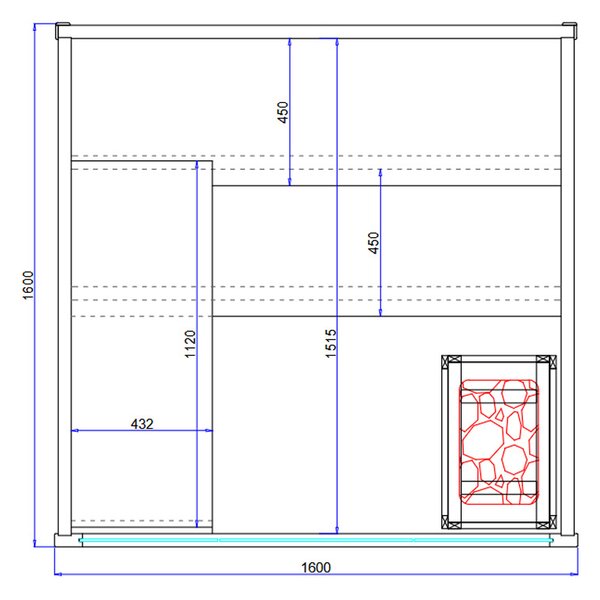 BPS-koupelny Kombinovaná sauna 2v1 HELSI 3 NEW - Infrasauna + fínska sauna 160x160, 3-4 osoby