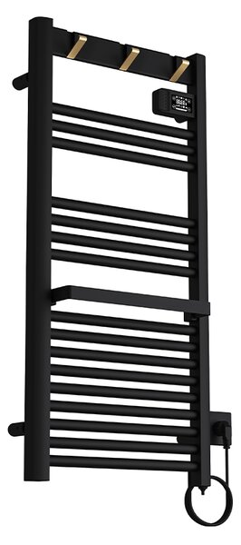 BPS-koupelny Elektrický kúpeľňový radiátor YASUR BL ECO 500W, 50x105 cm, čierny