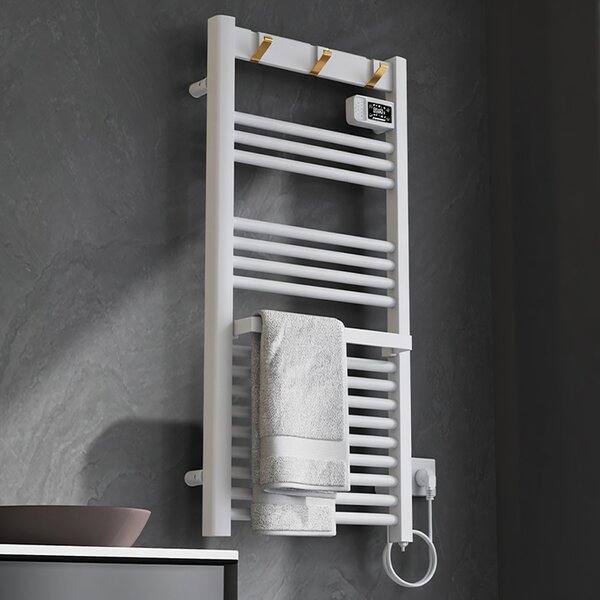 BPS-koupelny Elektrický kúpeľňový radiátor YASUR WH ECO 500W, 50x105 cm, biely