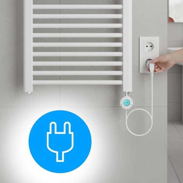 BPS-koupelny Elektrický kúpeľňový radiátor KATLA WH 250W, 50x100 cm, biely