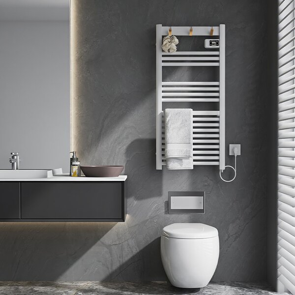 BPS-koupelny Elektrický kúpeľňový radiátor YASUR WH ECO 500W, 50x105 cm, biely