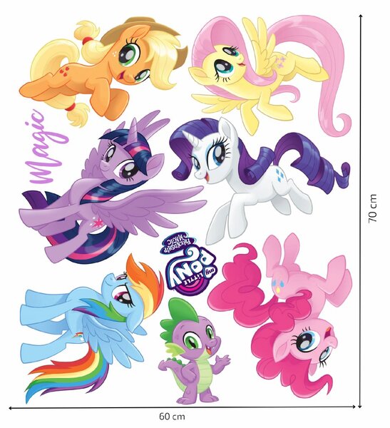 Samolepka na stenu "My Little Pony 4" 60x70cm
