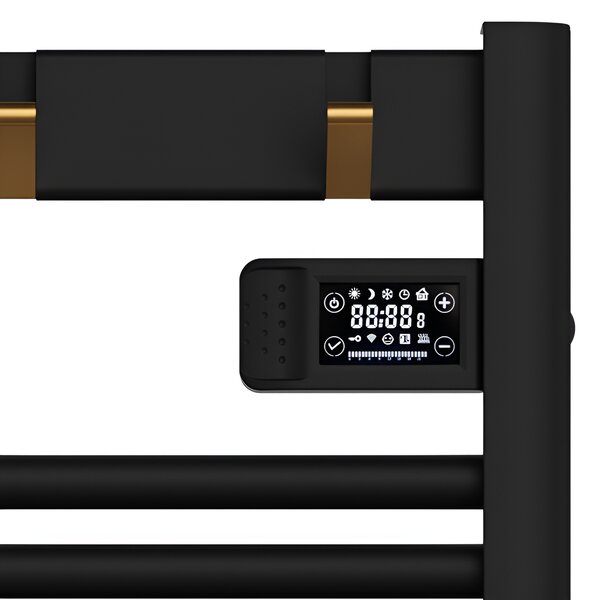 BPS-koupelny Elektrický kúpeľňový radiátor YASUR BL ECO 500W, 50x105 cm, čierny