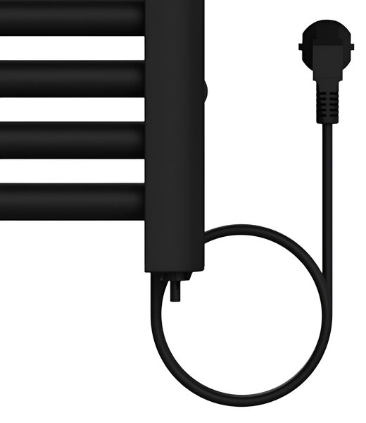 BPS-koupelny Elektrický kúpeľňový radiátor YASUR BL ECO 500W, 50x105 cm, čierny