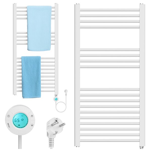 BPS-koupelny Elektrický kúpeľňový radiátor KATLA WH 250W, 50x100 cm, biely