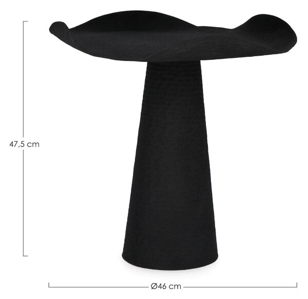 MUZZA Odkládací stolík Lali ⌀ 46 cm čierný