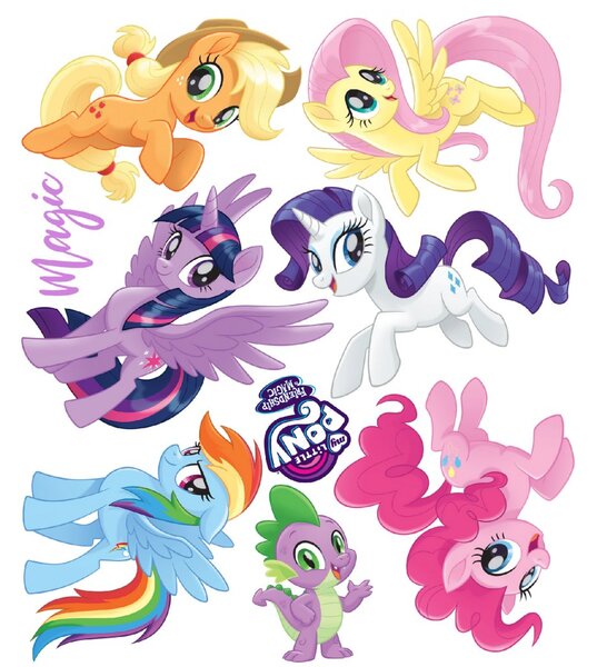 Samolepka na stenu "My Little Pony 4" 60x70cm