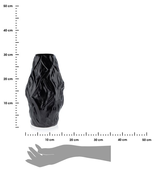 Keramická váza Louis Black 16x29 cm