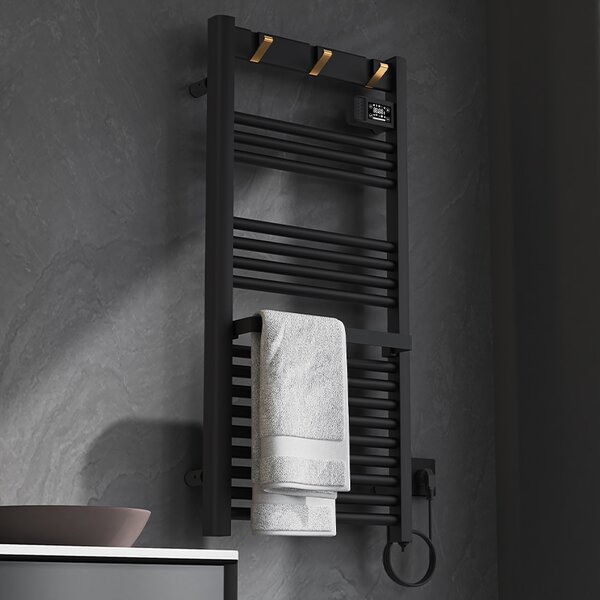 BPS-koupelny Elektrický kúpeľňový radiátor YASUR BL ECO 500W, 50x105 cm, čierny