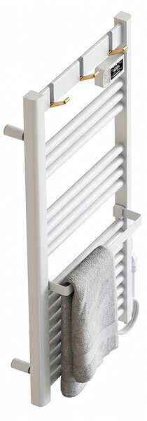 BPS-koupelny Elektrický kúpeľňový radiátor YASUR WH ECO 500W, 50x105 cm, biely