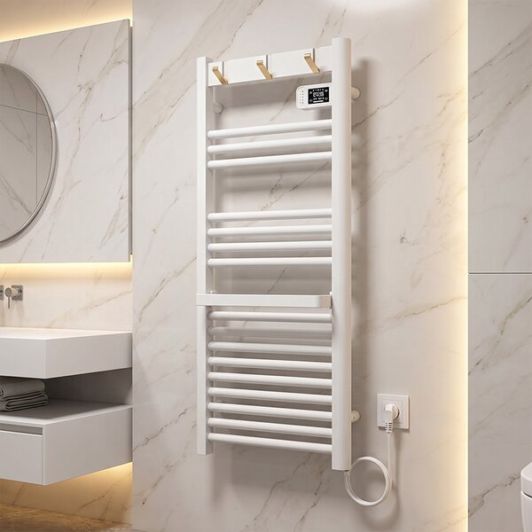 BPS-koupelny Elektrický kúpeľňový radiátor YASUR WH ECO 500W, 50x105 cm, biely