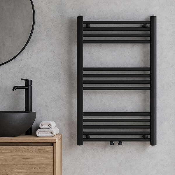 BPS-koupelny Kúpeľňový radiátor CORSO BL 3 50x80 cm, čierny