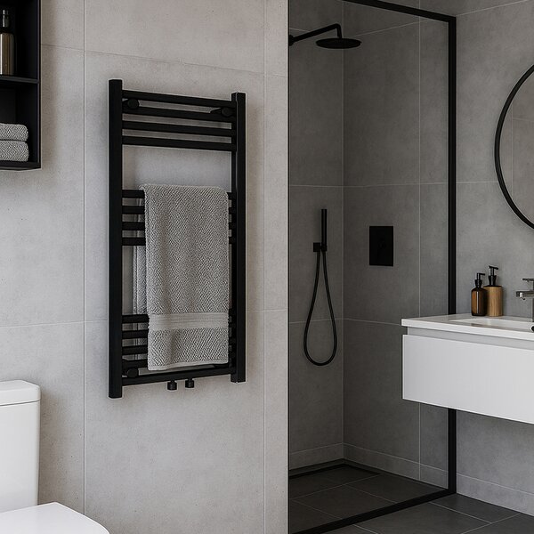 BPS-koupelny Kúpeľňový radiátor CORSO BL 3 50x80 cm, čierny