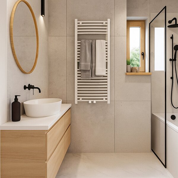 BPS-koupelny Kúpeľňový radiátor CORSO WH 4 50x120 cm, biely