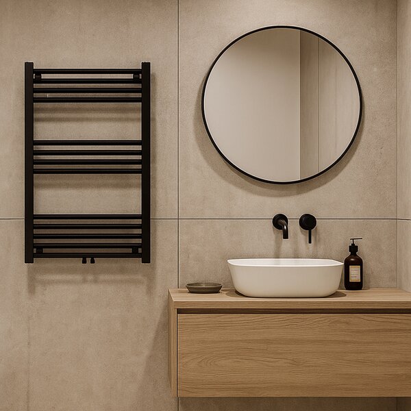 BPS-koupelny Kúpeľňový radiátor CORSO BL 3 50x80 cm, čierny
