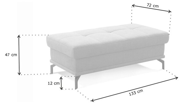 TABURETKA, textil, 133/47/72 cm Sit & More - Kreslá, Online Only