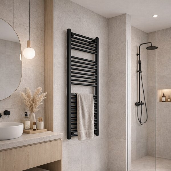 BPS-koupelny Kúpeľňový radiátor GAMA BL 2 50x120 cm, čierny