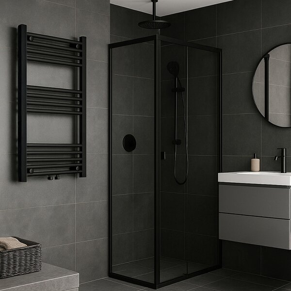 BPS-koupelny Kúpeľňový radiátor CORSO BL 3 50x80 cm, čierny