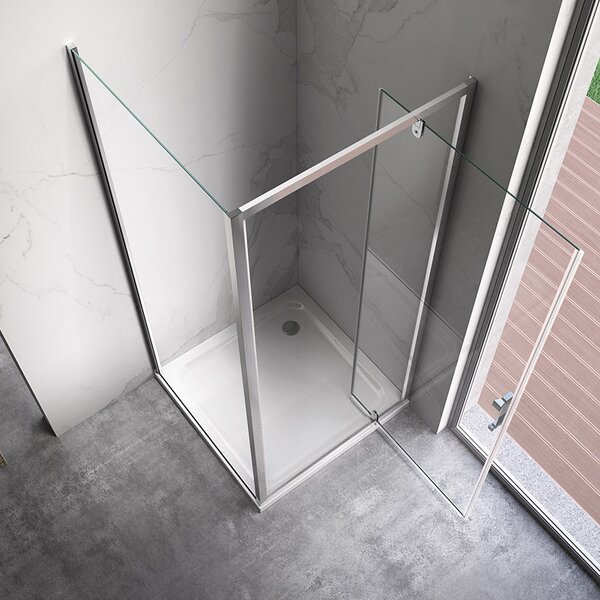 BPS-koupelny Štvorcový sprchový kút ZES KZ04 70x70 chróm/transparent - bez vaničky