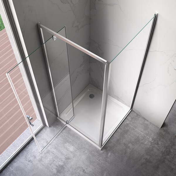 BPS-koupelny Štvorcový sprchový kút ZES KZ04 70x70 chróm/transparent - bez vaničky