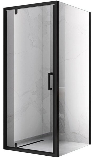 BPS-koupelny Štvorcový sprchovací kút ZES KZ04B BL 80x80 čierna/transparent - bez vaničky