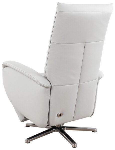 RELAXAČNÉ KRESLO, koža, biela Sit & More - Online Only obývacie izby, Online Only