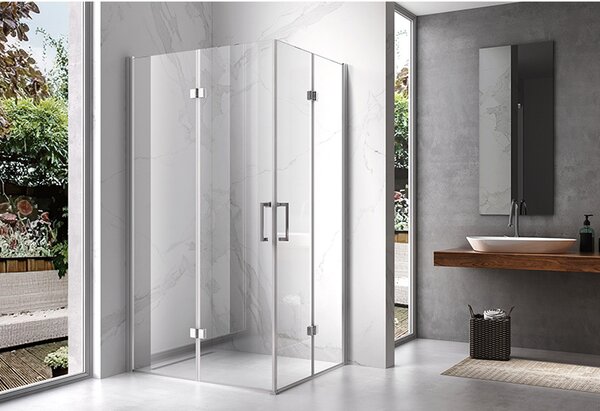 BPS-koupelny Obdĺžnikový sprchovací kút ZES KZ13A 100x90 chróm/transparent - bez vaničky