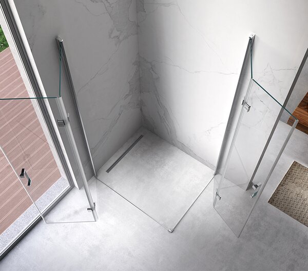BPS-koupelny Obdĺžnikový sprchovací kút ZES KZ13A 100x90 chróm/transparent - bez vaničky