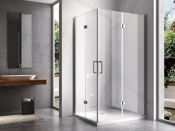 BPS-koupelny Obdĺžnikový sprchovací kút ZES KZ13A 100x90 chróm/transparent - bez vaničky