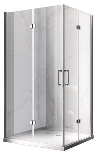 BPS-koupelny Obdĺžnikový sprchovací kút ZES KZ13A 100x90 chróm/transparent - bez vaničky