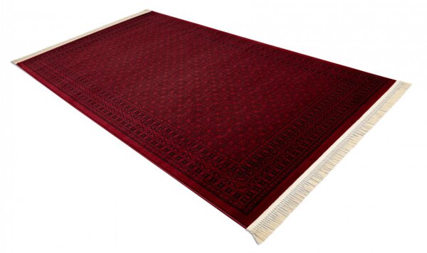 Koberec ORIENT 2958 so strapcami / rám, orientálny / klasický, bordový / čierny