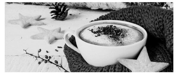 Obraz - Zimné cappuccino (120x50 cm)