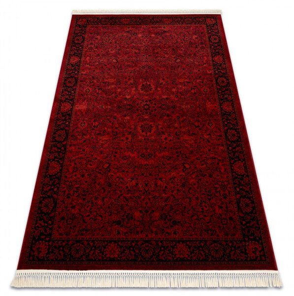 Koberec ORIENT 5125 so strapcami / rám, orientálny / klasický, bordový / čierny