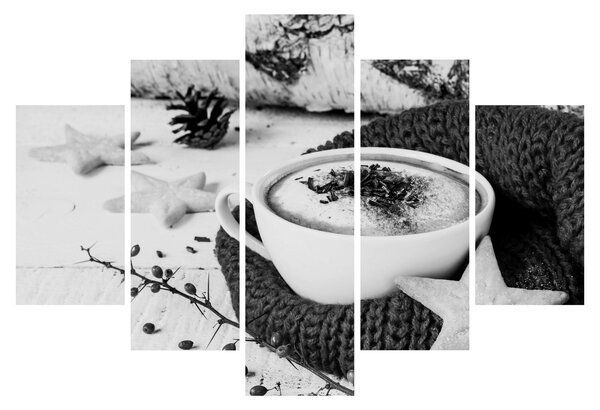 Obraz - Zimné cappuccino (150x105 cm)