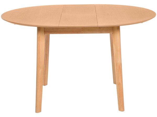 MUZZA Rozkladací jedálenský stôl nalia Ø 100 (130 x 100) cm prírodný