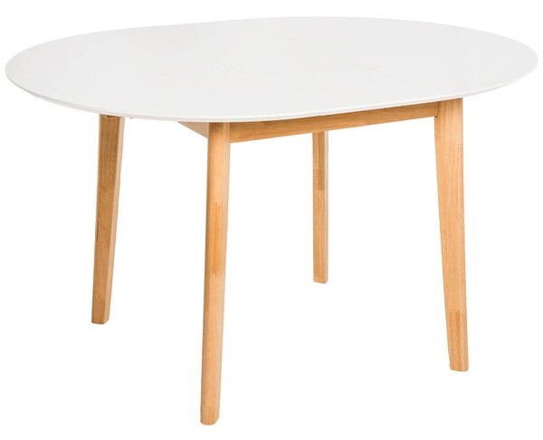 MUZZA Rozkladací jedálenský stôl nalia Ø 100 (130 x 100) cm biely