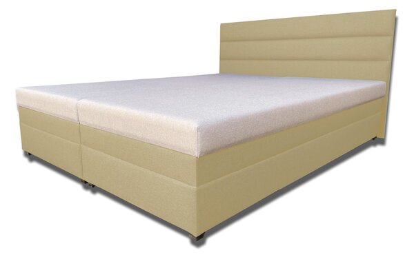 Manželská posteľ 180 cm Rebeka (s pružinovými matracmi) (béžová). Vlastná spoľahlivá doprava až k Vám domov. 1030925