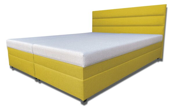 Manželská posteľ 180 cm Rebeka (s penovými matracmi) (horčicová). Vlastná spoľahlivá doprava až k Vám domov. 1030954