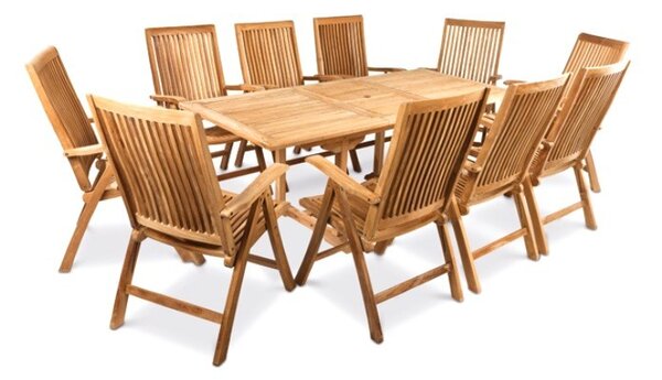 Rozkladací stôl GENTLE 76x150-200x90cm, teak