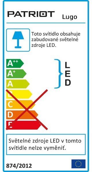 Nástenné elektrické osvetlenie Lugo, tmavo sivá