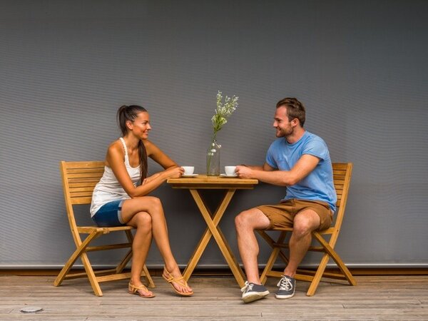 Balkonový stôl AMBRA 75x60x60cm, teak
