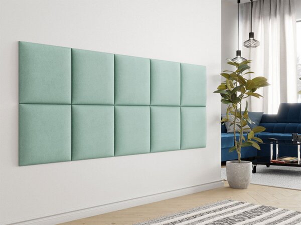Čalúnený panel na stenu 42x42xPAG - tyrkysový