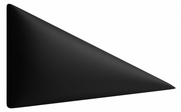 Čalúnený nástenný panel ABRANTES 1 - ľavý trojuholník, čierna ekokoža