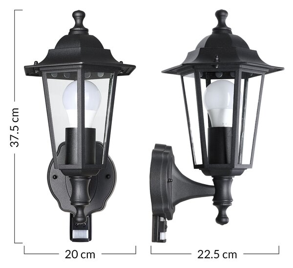 Nástenná lampa Krysante so senzorom