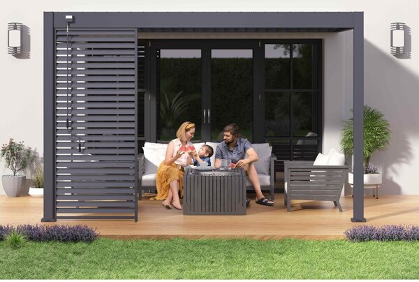 Bioklimatická pergola INTRO PLUS 4x3 m k stene Rojaplast