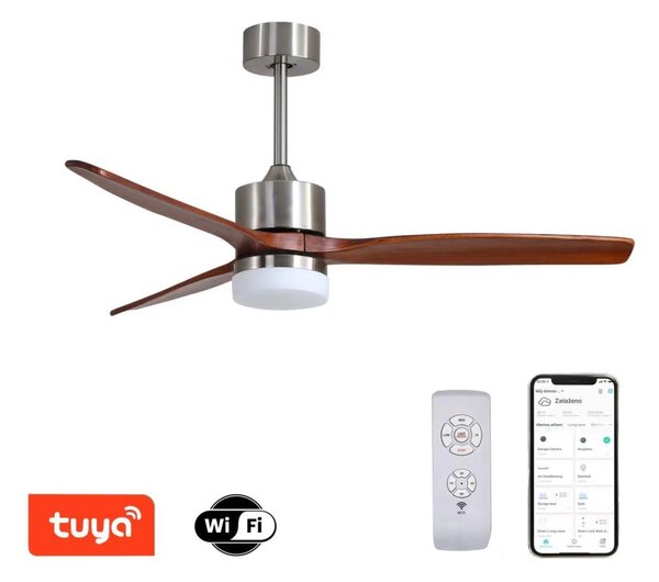 Immax NEO LITE 07165-S LED ventilátor s osvetlením ELEGANTE | 18W integrovaný LED zdroj | 1500lm | 3000-6000K